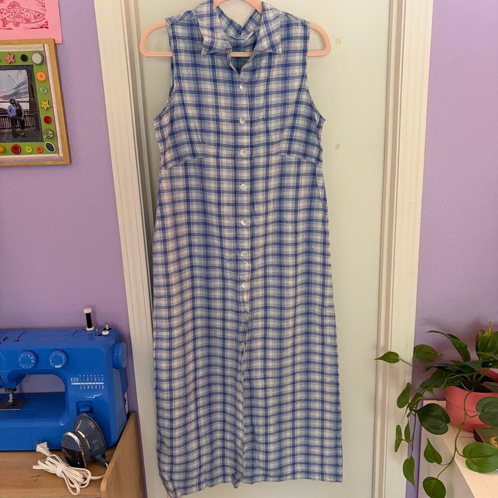 VINTAGE 90'S CHEROKEE SLEEVELESS MAXI PLAID